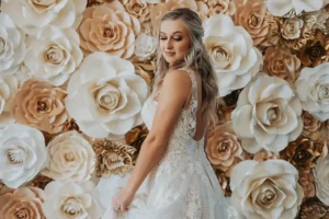 Big white and light pink flower backdrops